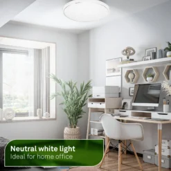 LED-Deckenleuchte Star, weiß, Sternendekor, CCT, dimmbar