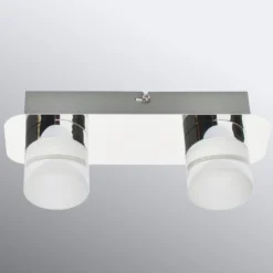 LED-Deckenleuchte Stefanie, 2-flammig, chrom