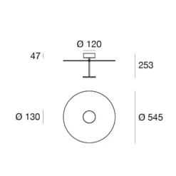 LED-Deckenleuchte Stilo_S, schwarz, Ø 55 cm