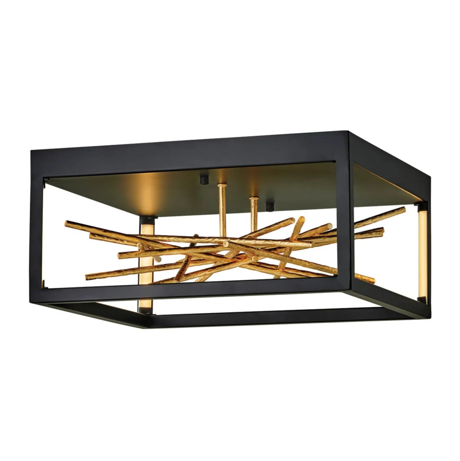 LED-Deckenleuchte Styx, schwarz, 3.000 K 46 x 22cm