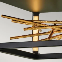 LED-Deckenleuchte Styx, schwarz, 3.000 K 46 x 22cm
