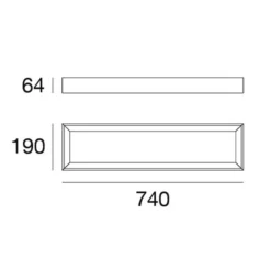 LED-Deckenleuchte Tara dimmable, 74 cm x 19 cm