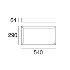 LED-Deckenleuchte Tara dimmable, 54 x 29 cm