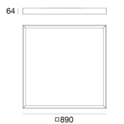 LED-Deckenleuchte Tara mega, 89 cm x 89 cm