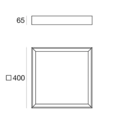 LED-Deckenleuchte Tara Q, 40 x 40 cm, schwarz, 3.000 K, Alu