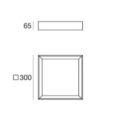 LED-Deckenleuchte Tara Q, 30 x 30 cm, schwarz, 3.000 K, Alu
