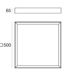 LED-Deckenleuchte Tara Q, 50 x 50 cm, schwarz, 3.000 K, Alu