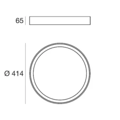 LED-Deckenleuchte Tara R, Ø 41,4 cm, schwarz, Alu, 3.000 K