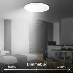 LED-Deckenleuchte Tava A, CCT, Ø 29 cm, weiß, Fernbedienung
