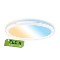 LED-Deckenleuchte Tava A, CCT, Ø 29 cm, weiß, Fernbedienung