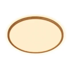 LED-Deckenleuchte Tava Wood, Ø 42 cm, Kunststoff, 3.000 K