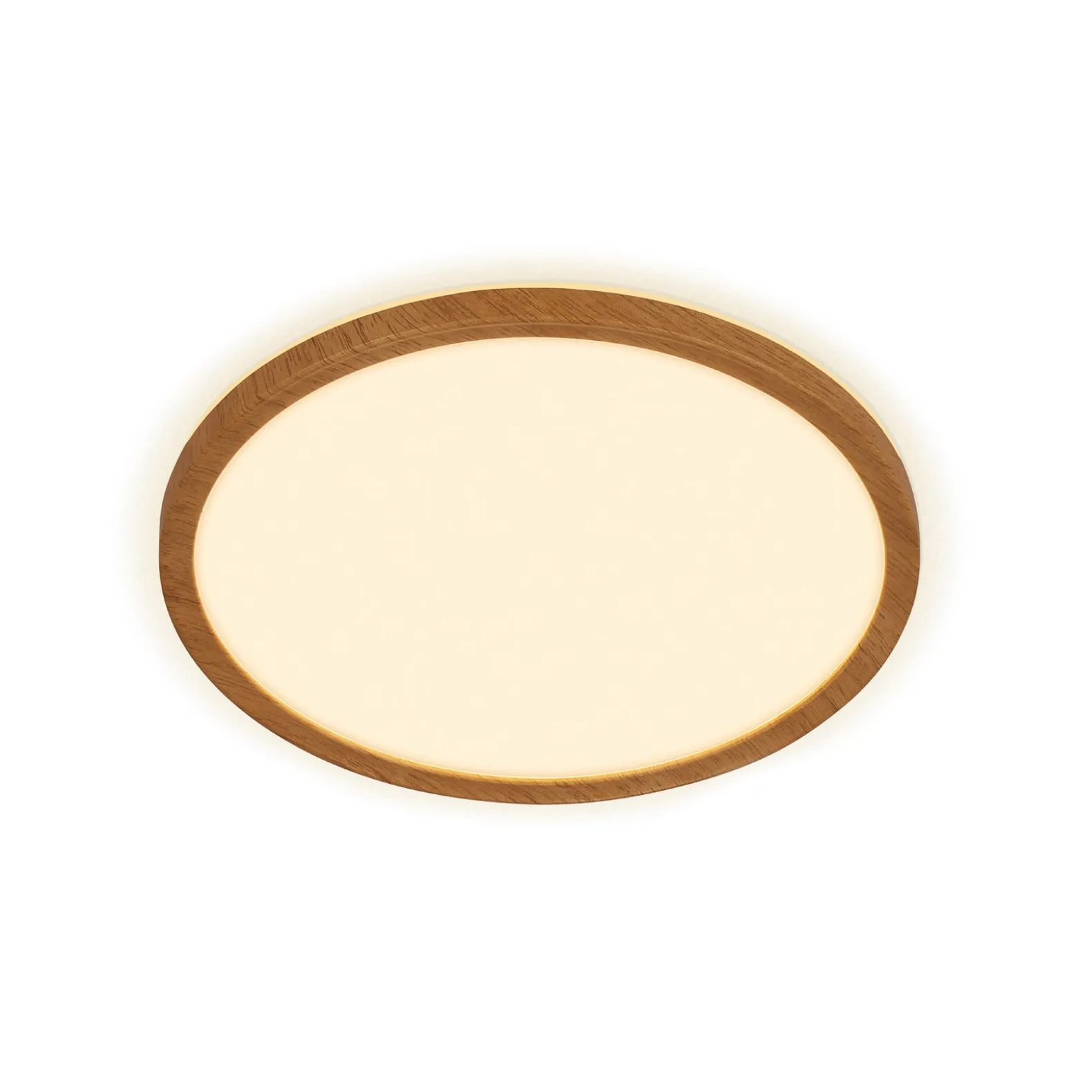 LED-Deckenleuchte Tava Wood, Ø 29 cm, Kunststoff, 3.000 K