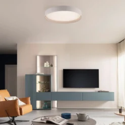 LED-Deckenleuchte TAVOLI, beige, Ø 49 cm, Metall, CCT, dim
