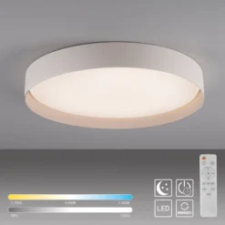 LED-Deckenleuchte TAVOLI, beige, Ø 49 cm, Metall, CCT, dim