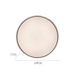 LED-Deckenleuchte TAVOLI, beige, Ø 49 cm, Metall, CCT, dim