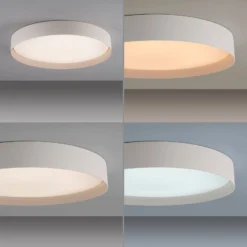 LED-Deckenleuchte TAVOLI, beige, Ø 49 cm, Metall, CCT, dim