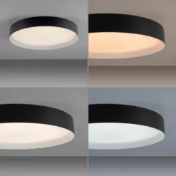 LED-Deckenleuchte TAVOLI, schwarz, Ø 49 cm, Metall, CCT, dim