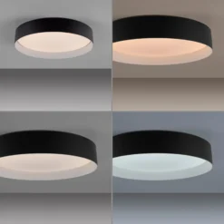 LED-Deckenleuchte TAVOLI, schwarz, Ø 39 cm, Metall, CCT, dim