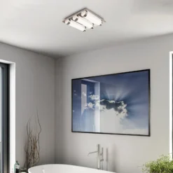 LED-Deckenleuchte Tolorico, 35 cm quadratisch
