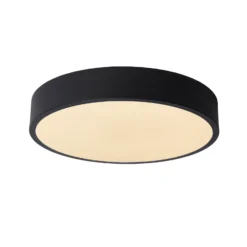 LED-Deckenleuchte Unar, schwarz, Ø 30 cm