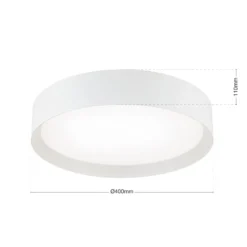 LED-Deckenleuchte VARIO, Ø 40 cm, weiß, Metall, CCT, dimmbar