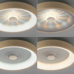 LED-Deckenleuchte Vertigo, CCT, Ø 46,5 cm, messing