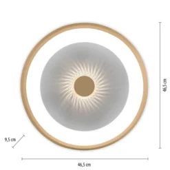 LED-Deckenleuchte Vertigo, CCT, Ø 46,5 cm, messing