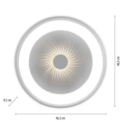 LED-Deckenleuchte Vertigo, CCT, Ø 46,5 cm, weiß