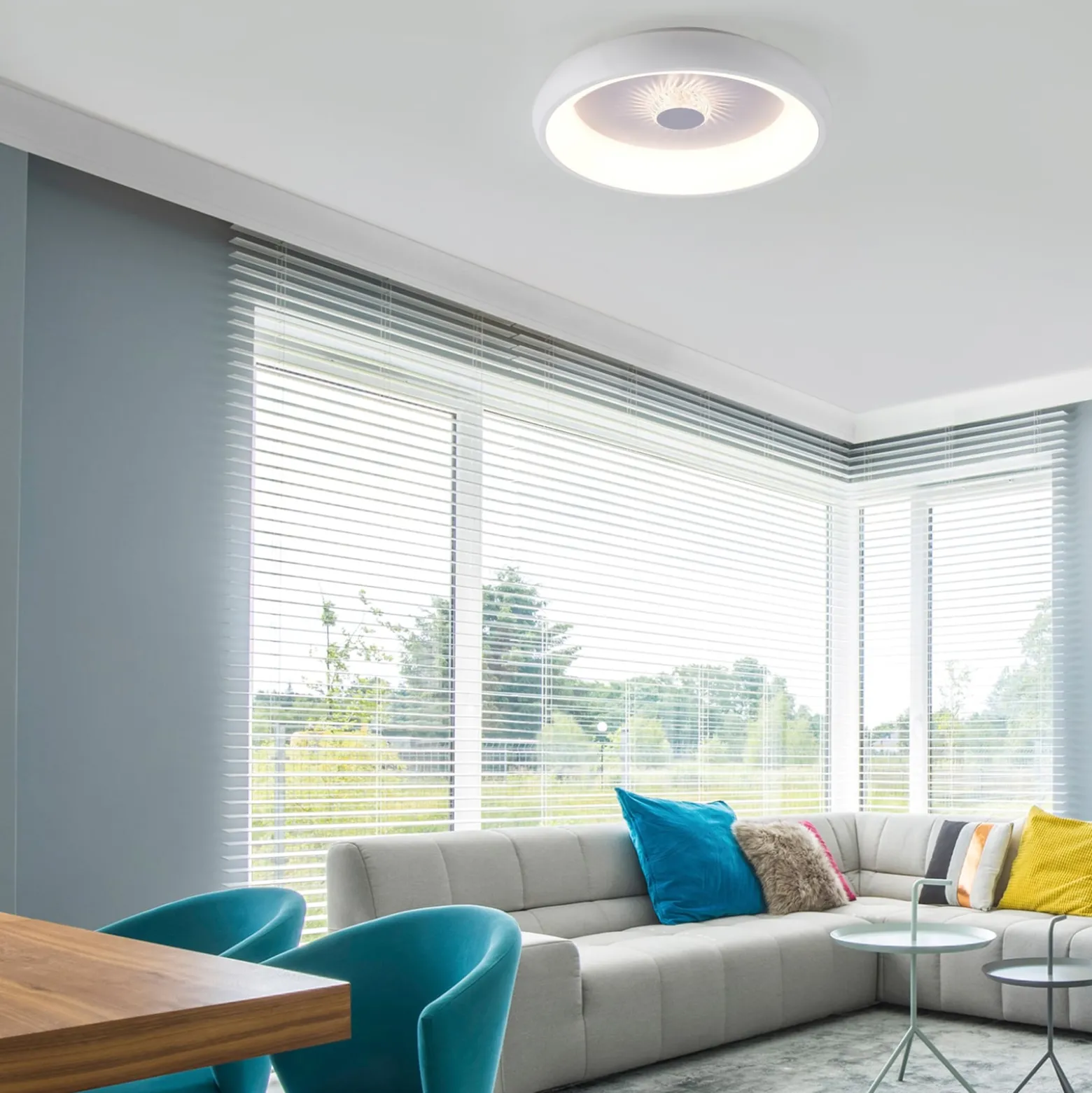 LED-Deckenleuchte Vertigo, CCT, Ø 46,5 cm, weiß