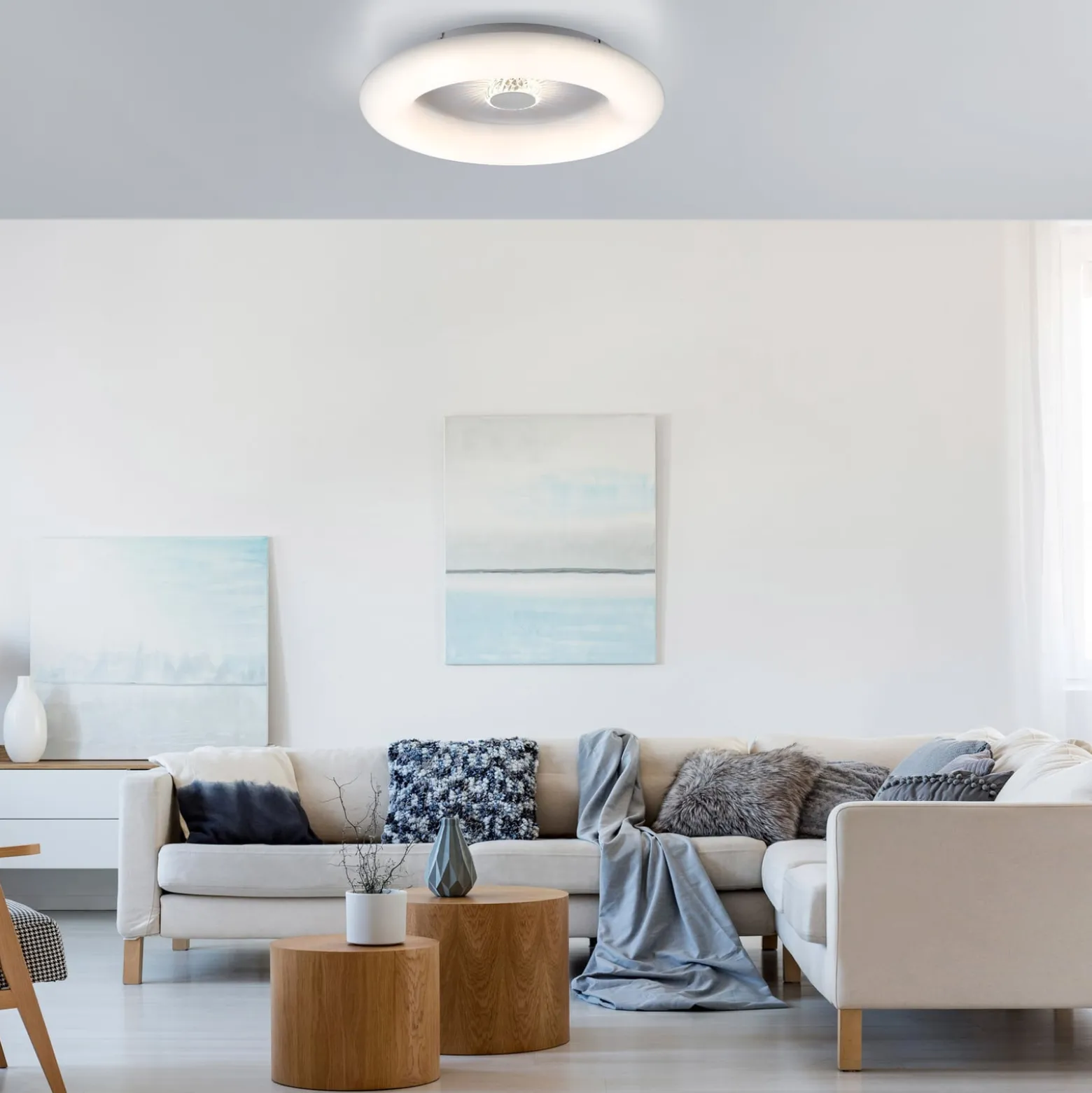 LED-Deckenleuchte Vertigo, CCT, weiß, Ø 50 cm