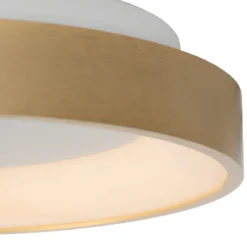 LED-Deckenleuchte Vidal, gold, Ø 28 cm, dimmbar, Acryl