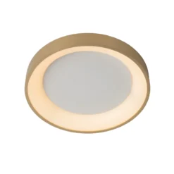 LED-Deckenleuchte Vidal, gold, Ø 28 cm, dimmbar, Acryl