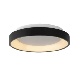 LED-Deckenleuchte Vidal, schwarz, Ø 28 cm, dimmbar, Acryl