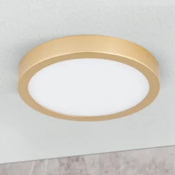 LED-Deckenleuchte Vika, rund, gold matt, Ø 18cm