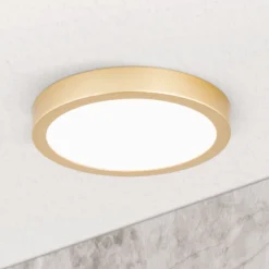 LED-Deckenleuchte Vika, rund, gold matt, Ø 18cm