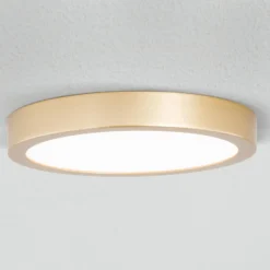 LED-Deckenleuchte Vika, rund, gold matt, Ø 18cm