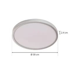 LED-Deckenleuchte Vika, rund, titan matt, Ø 30cm