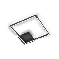 LED-Deckenleuchte Yoko-Q500, schwarz, 50x50 cm, Aluminium