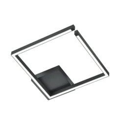 LED-Deckenleuchte Yoko, up/down, 40x40 cm, schwarz