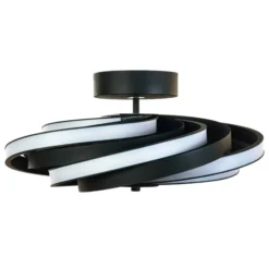 LED-Deckenleuchte Zoya in mattem Schwarz