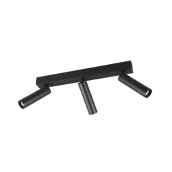 LED-Deckenspot Ambala, 3-fl., schwarz, Metall, CCT, dimmbar