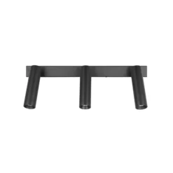 LED-Deckenspot Ambala, 3-fl., schwarz, Metall, CCT, dimmbar