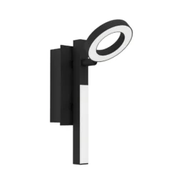 LED-Deckenspot Cardillio 2 schwarz mit einem Ring