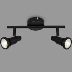 LED-Deckenspot Flamo IP44 2-flg justierbar schwarz