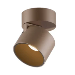 LED-Deckenspot PURE Cup, bronzefarben, Ø 9,5 cm, Metall