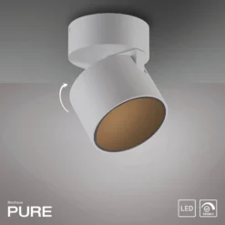 LED-Deckenspot PURE Cup, weiß, Ø 9,5 cm, Metall