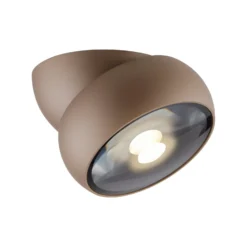 LED-Deckenspot PURE Move, Ø 12 cm, bronzefarben, Metall/Glas