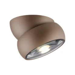 LED-Deckenspot PURE Move, Ø 12 cm, bronzefarben, Metall/Glas