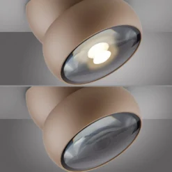 LED-Deckenspot PURE Move, Ø 12 cm, bronzefarben, Metall/Glas