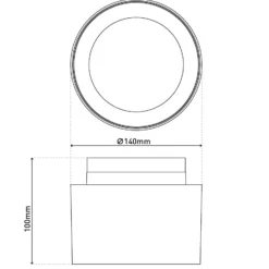 LED-Deckenspot Trimes, Ø 14 cm, schwarz, CCT, step-dim